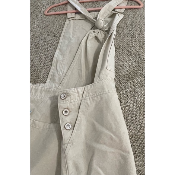 Anthropologie Pilcro Relaxed Short Overalls Ivory NWT Size 16W - Picture 12 of 16